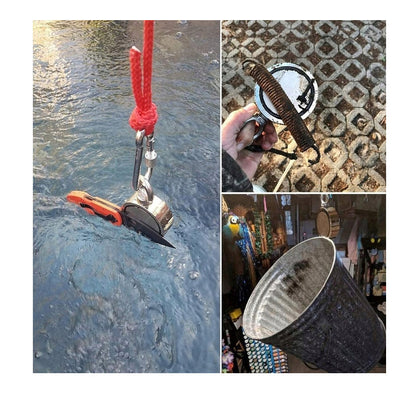 Set magnet neodim, max. 240kg, cu carabiniera, franghie si manusi, POLSKI K10416, Poza9