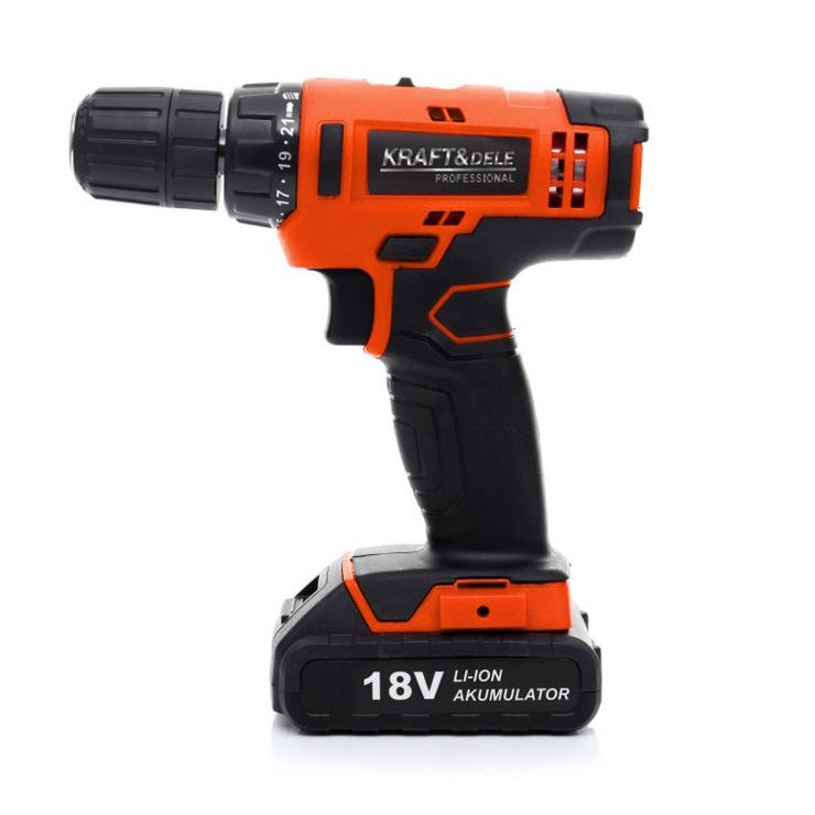 Set masina insurubat si gaurit cu acumulator 18V, include burghie, biti si cutie depozitare, POLSKI K1572, Poza5