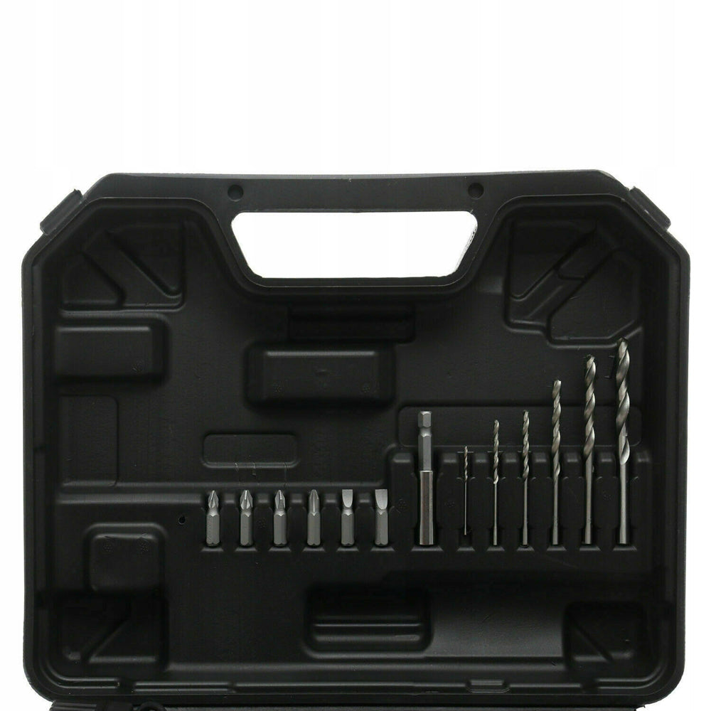 Set masina insurubat si gaurit cu acumulator 18V, include burghie, biti si cutie depozitare, POLSKI K1572, Poza7