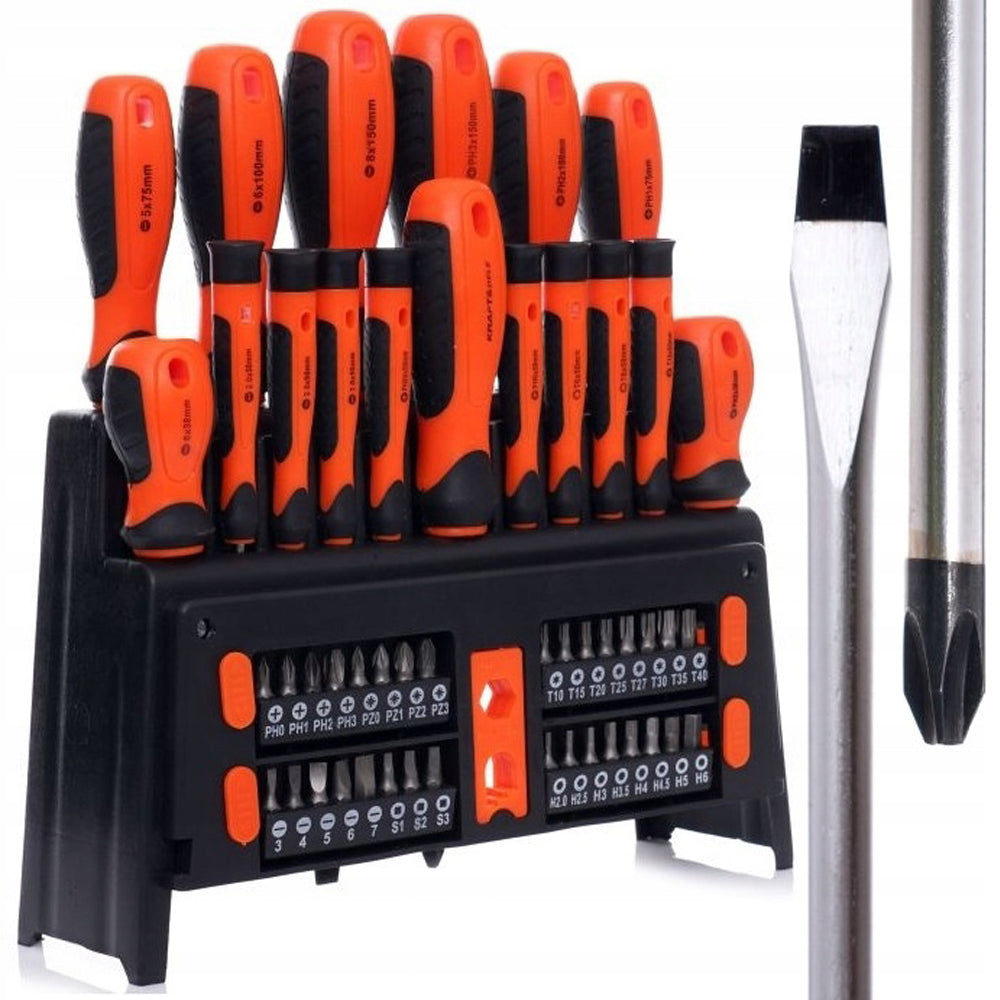 Set surubelnite si biti cu 50 elemente, POLSKI K10950, Poza1