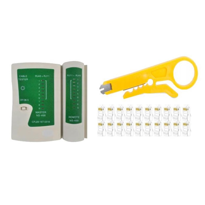 Tester pentru cabluri de retea internet (LAN) cu indicatoare LED, POLSKI K10882, Poza1