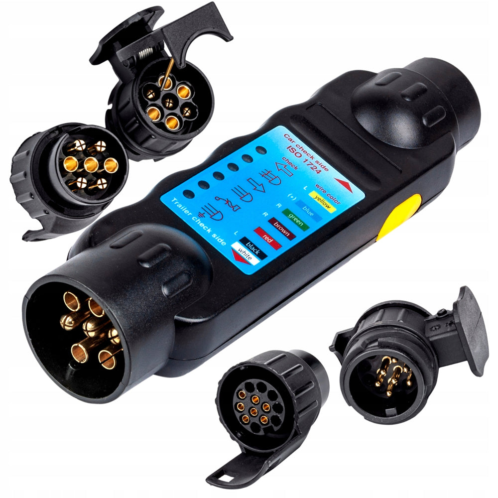 Tester prize auto pentru remorca, rulota, conector 7 pini, POLSKI K10542, Poza1