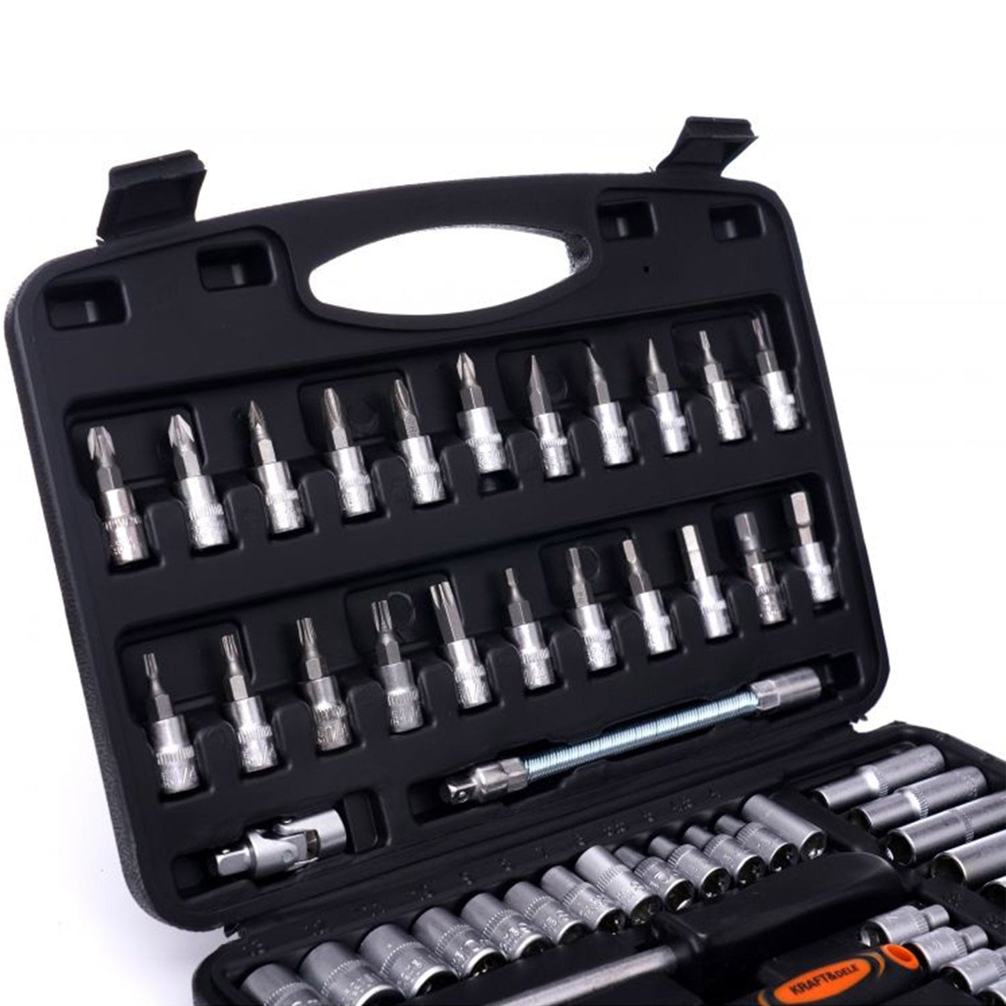 Trusa chei si scule cu 56 elemente, valiza de transport inclusa, POLSKI K10834, Poza6