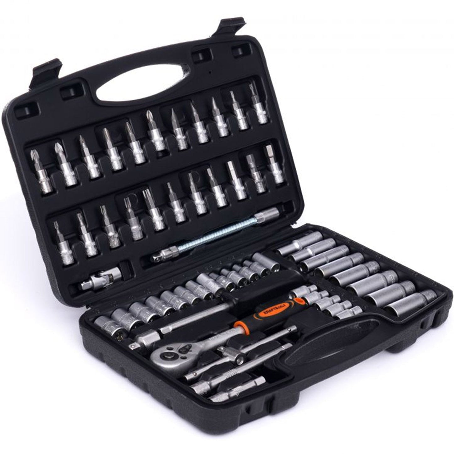 Trusa chei si scule cu 56 elemente, valiza de transport inclusa, POLSKI K10834, Poza8