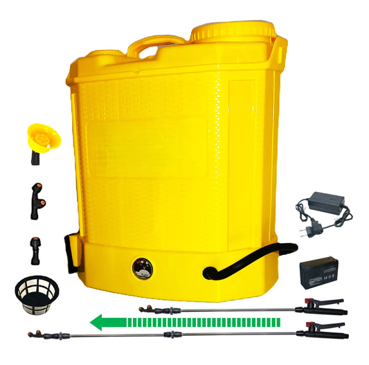 Pompa de stropit 12L cu acumulator, Galbena SAU Portocalie, 3 duze incluse, Vermorel ( PRODUS RESIGILAT )