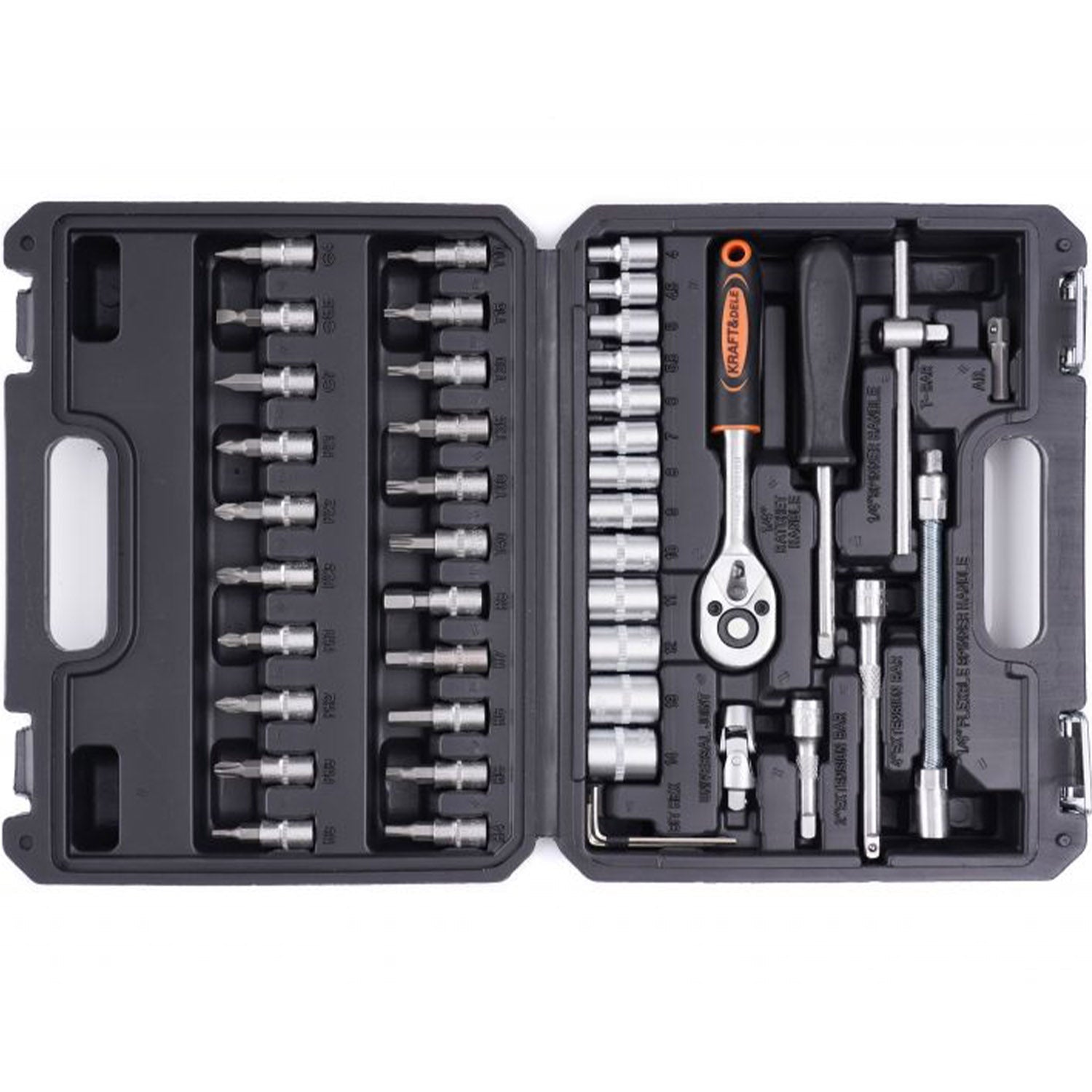 Trusa scule POLSKI K10469, 46 elemente, cutie depozitare inclusa