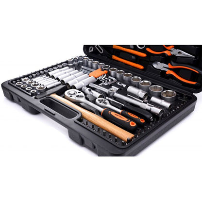 Trusa scule POLSKI K309, 122 elemente, cutie depozitare inclusa