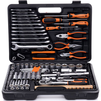 Trusa scule POLSKI K309, 122 elemente, cutie depozitare inclusa