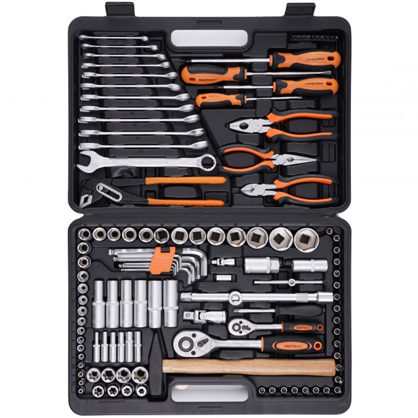 Trusa scule POLSKI K309, 122 elemente, cutie depozitare inclusa