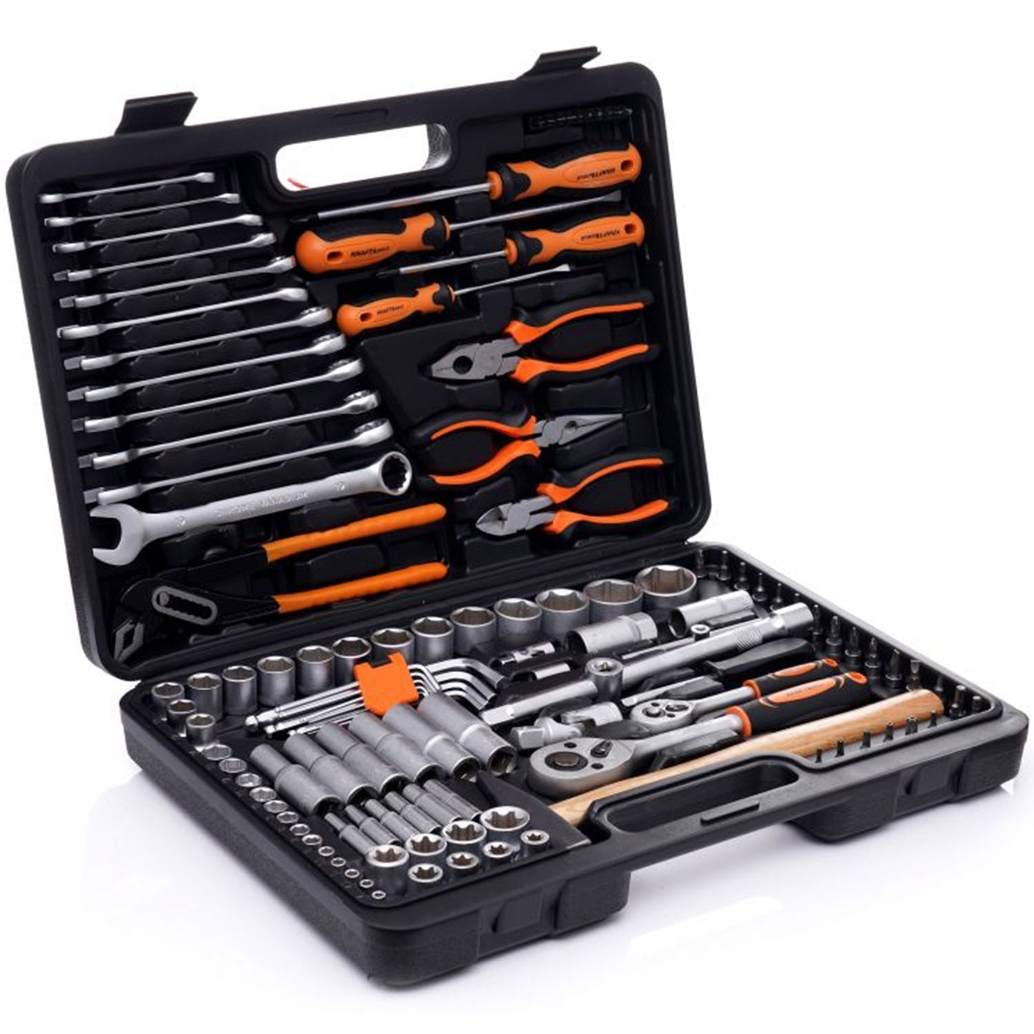 Trusa scule POLSKI K309, 122 elemente, cutie depozitare inclusa