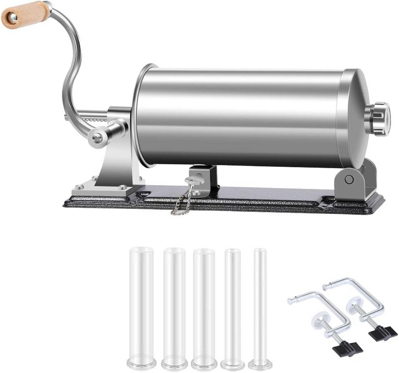 *PROMO* Set Masina de tocat carne electrica VOKNER MGG-081, 1600W, 100Kg/Ora + Masina umplut carnati 5.5kg