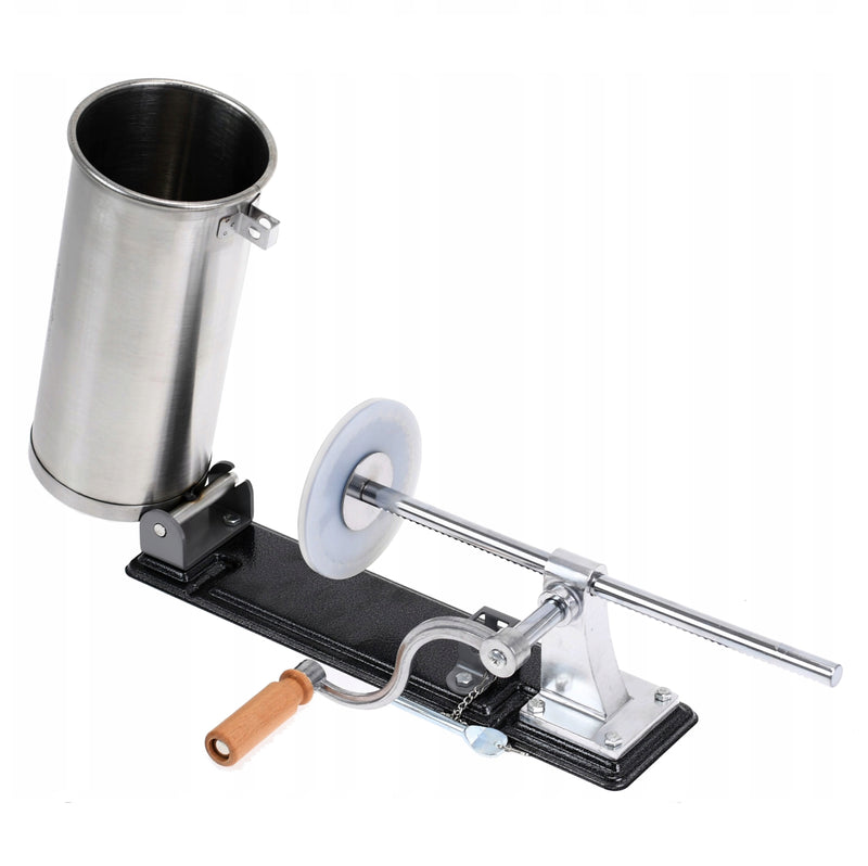 *DORELL® ALÈGE* Masina Umplere Cârnați Orizontal 4 kg, din Inox, + 5 Pâlnii incluse, Porc+Vita+Oaie ( PRODUS RESIGILAT )