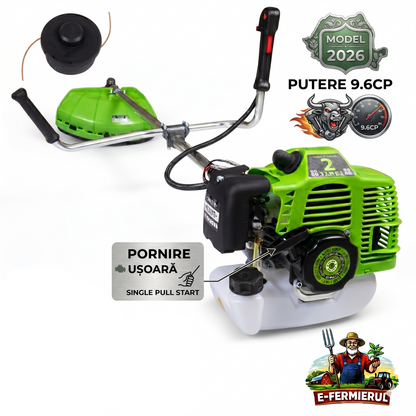 Motocoasa E-FERMIERUL GT6HP-BM-2T, GREEN-Neon, 9.6CP
