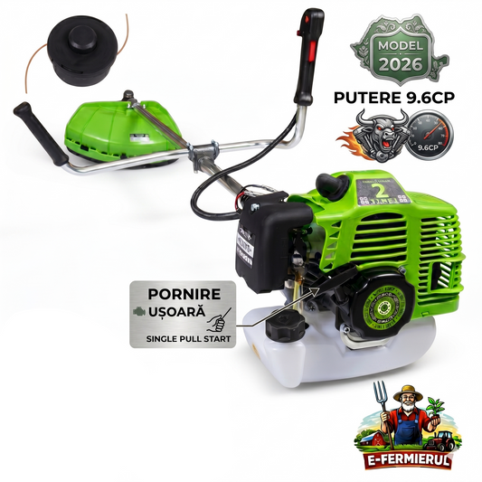Motocoasa E-FERMIERUL GT6HP-BM-2T, GREEN-Neon, 9.6CP