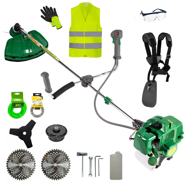 *BuzZ AGILA* Set Motocoasa 6CP MF Dark-Green, 52cc, 10000Rpm + 16 Accesorii incluse