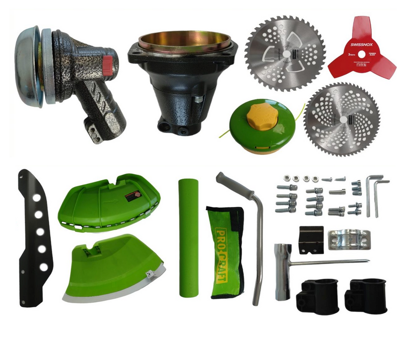 Set Motocoasa Procraft 4200, 4.2kw(6CP), 52CC + Cap Drujba + 4 Sisteme Taiere