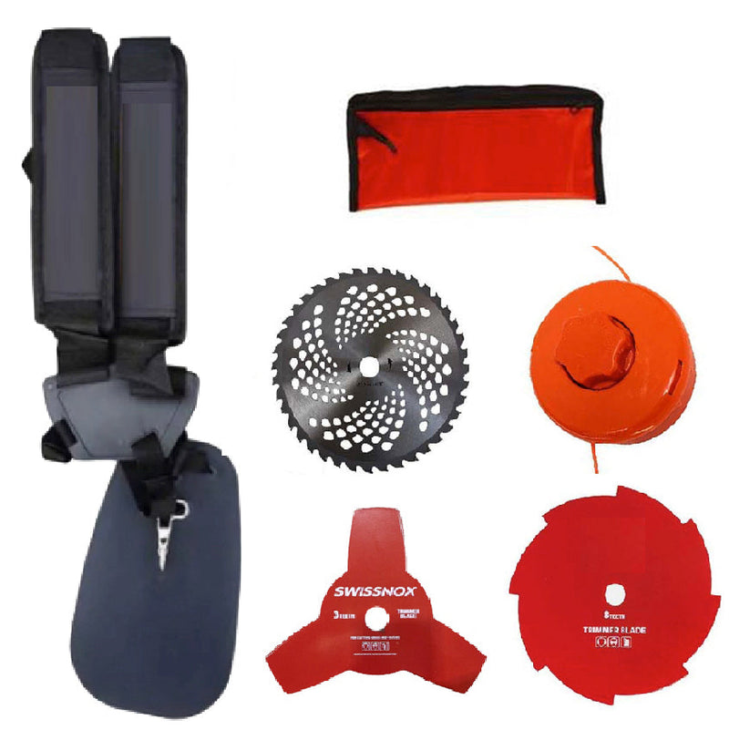 *SPRING-BuZZ* Set Motocoasa VÖKNER GT-5200, 6CP, + 4 Sisteme Taiere, 13 Accesorii incluse