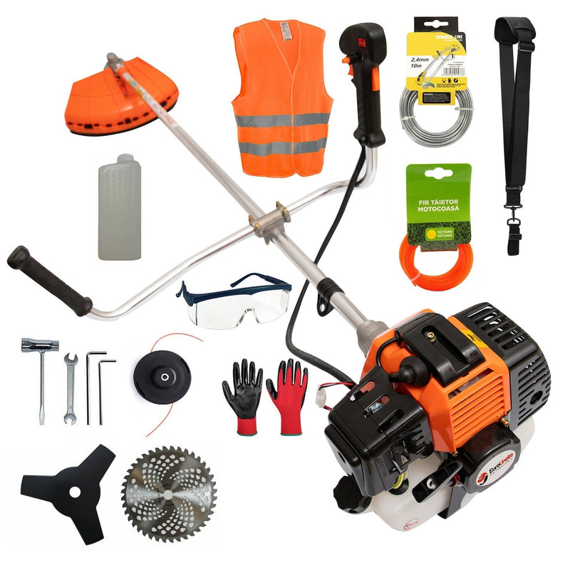 *OFERTELE-IEPURASULUI* Set Motocoasa Eurounelte-Vokner GT-4400, 6CP, 9000RPM, 3 Sisteme taiere, 13 Accesorii incluse