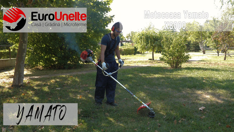 *SPRING-BuZZ* Set Motocoasa 7.2CP YAMATO® WarpSpeed X8000, 10.000 RPM, + Cultivator, 12 Accesorii Incluse, Vidia