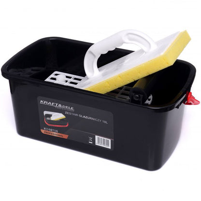 Set galeata pentru zugravire cu accesorii, Kraft&Dele KD10786, 10l