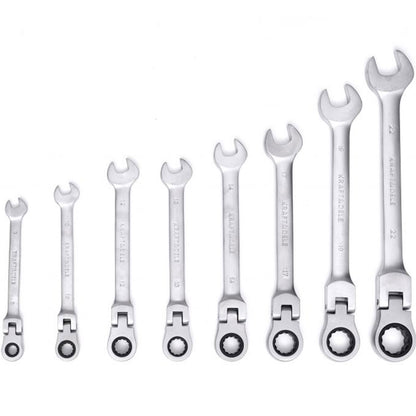 Set de chei combinate cu clicket, 8 piese, Kraft&Dele KD11302, 8-22MM