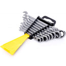 Set de chei combinate cu clicket, 8 piese, Kraft&Dele KD11302, 8-22MM - Imagine alternativa