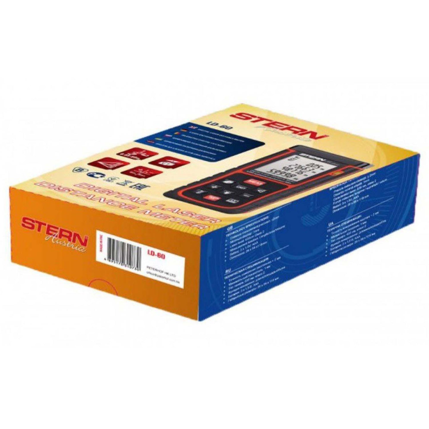 Telemetrul cu laser Stern Austria ST-LD60, 0.5 - 60m, functie volum, masurare continua, suprafete, pitagora