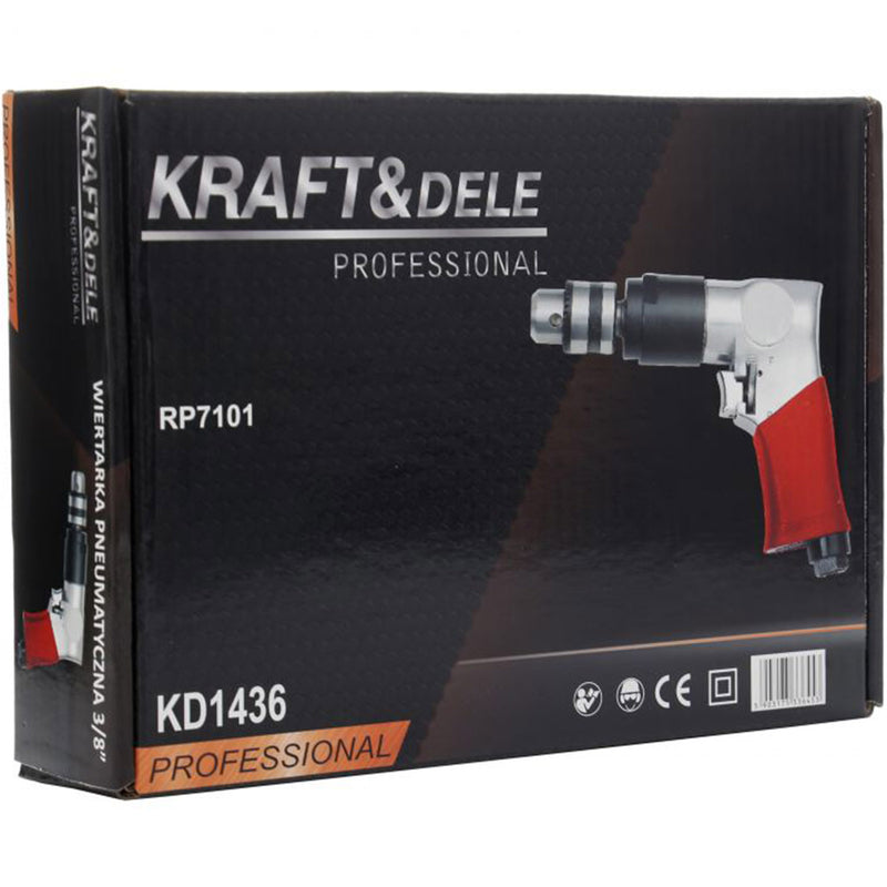 Bormasina pneumatica Kraft&Dele KD1436, 1800RPM, 1061 l/min, mandrina 10mm