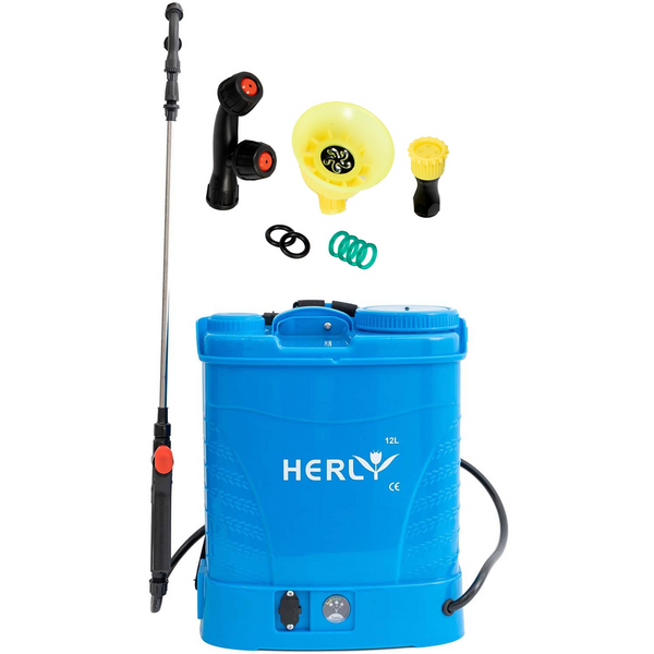 Pompa de stropit cu acumulator HERLY 12 litri, 5 bar, albastra, Vermorel