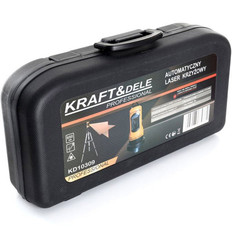 Nivela Laser Kraft&Dele KD10309 cu trepied, fascicul rosu, 5m