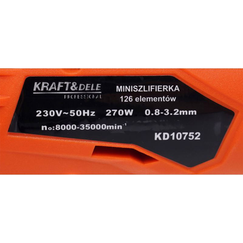 Masina de gravat Kraft&Dele KD10752, 126 accesorii, 270W, 35000RPM