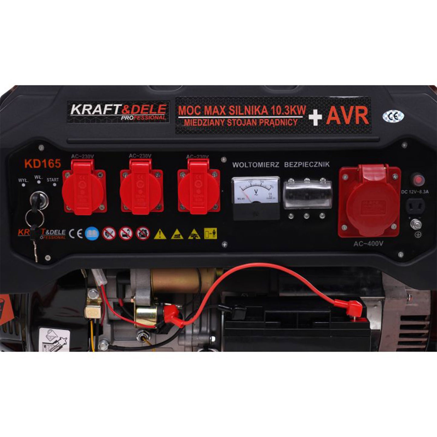 Generator curent Kraft&Dele KD165 5500W, 380V, 15CP, 4 timpi