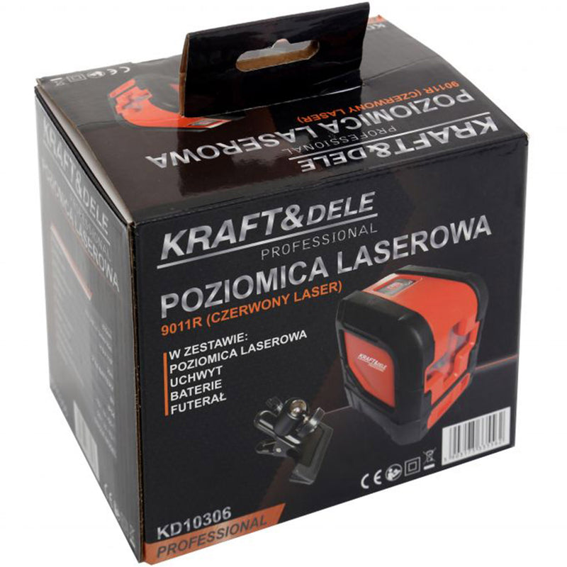Nivela Laser Kraft&Dele KD10306, fascicul rosu, 20m