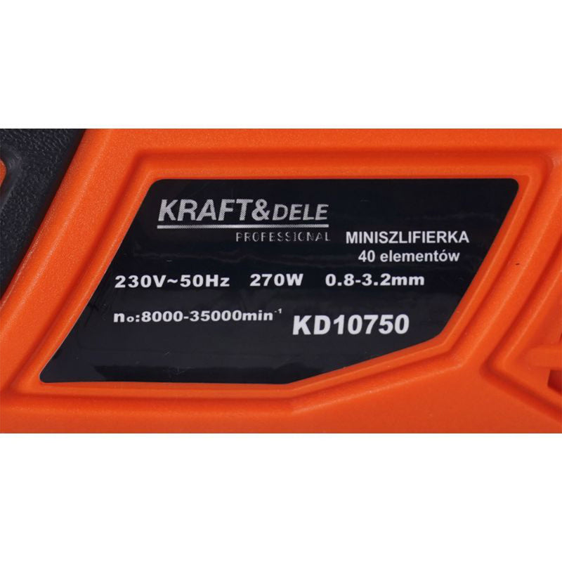 Masina de gravat Kraft&Dele KD10750, 40 accesorii, 270W, 35000RPM