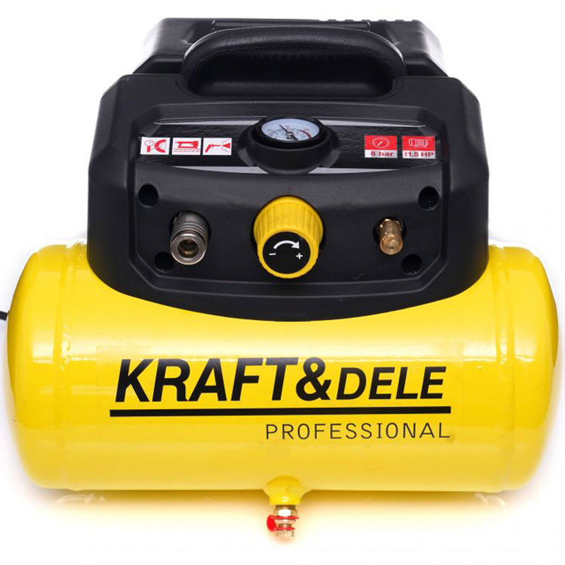 Compresor aer Kraft&Dele KD1415, 6L, 1.5CP, 8Bar, 180/min, profesional