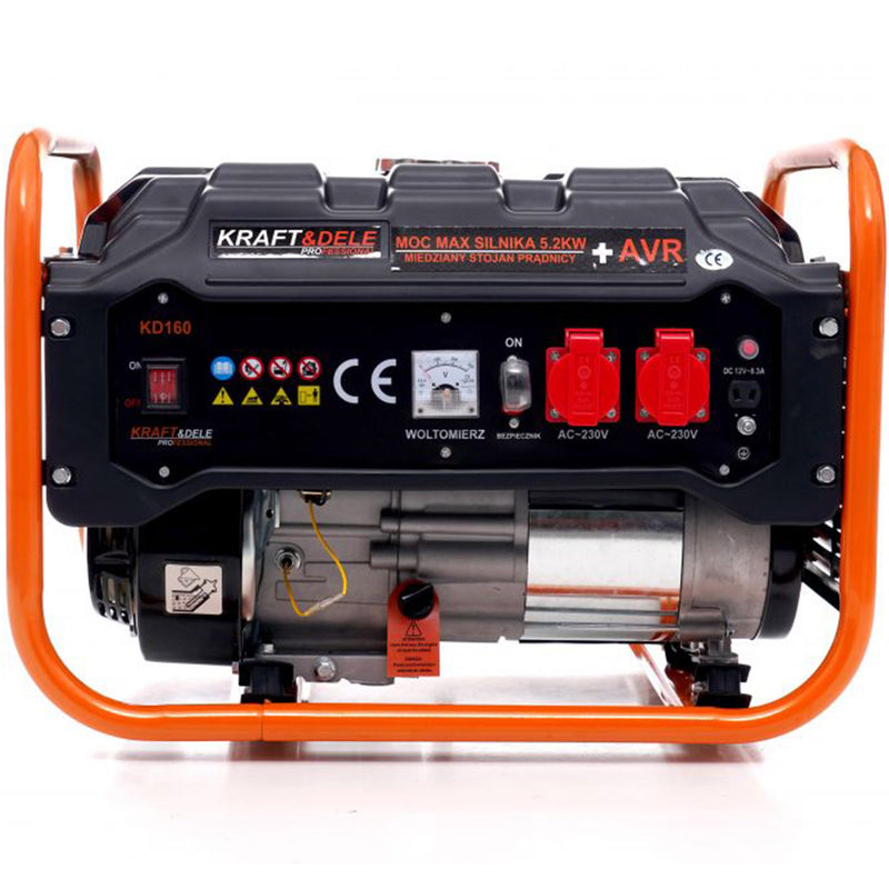 Generator curent Kraft&Dele KD160, 230V, 2800W-3500W, 7CP, 4 timpi (stabilizator de tensiune (AVR)