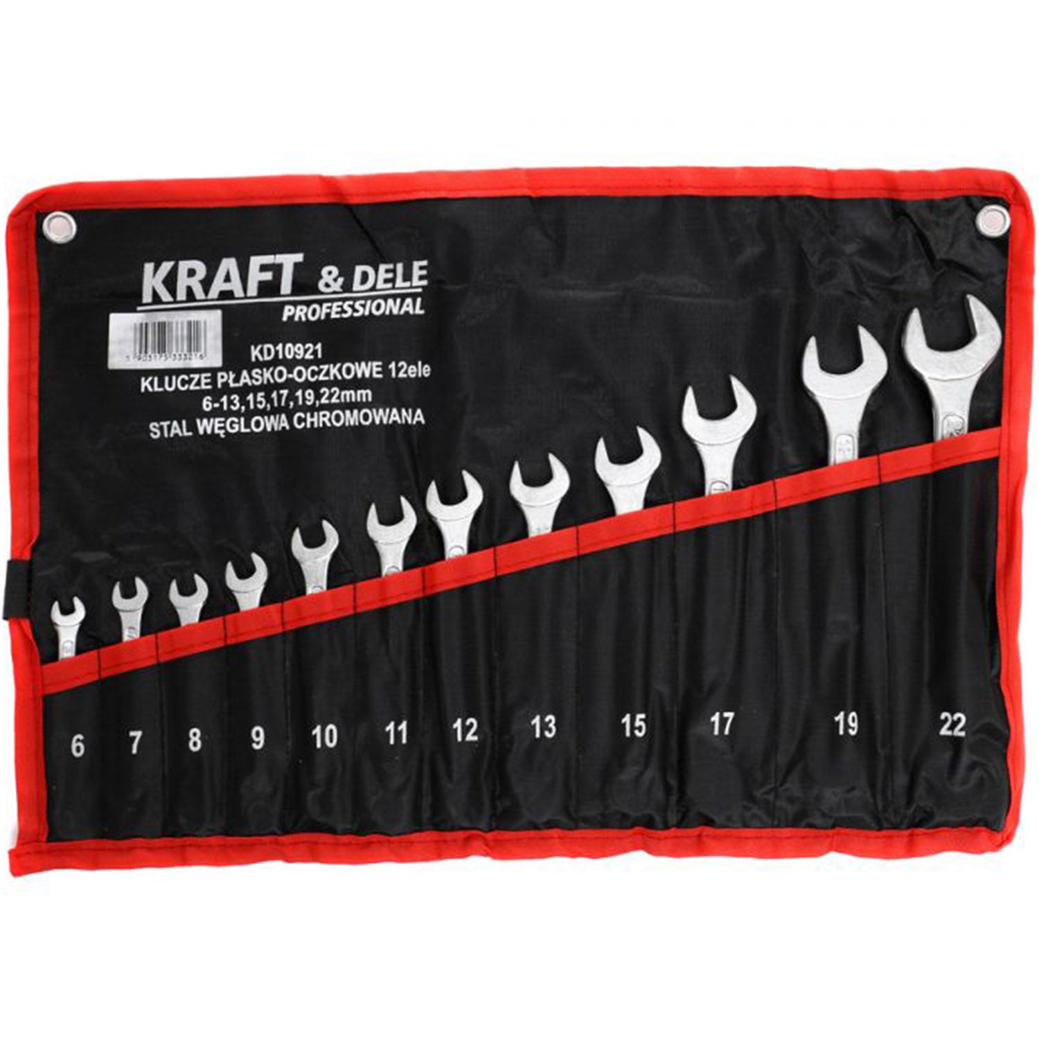 Set de chei combinate, 12 piese, Kraft&Dele KD10921, 6-22MM