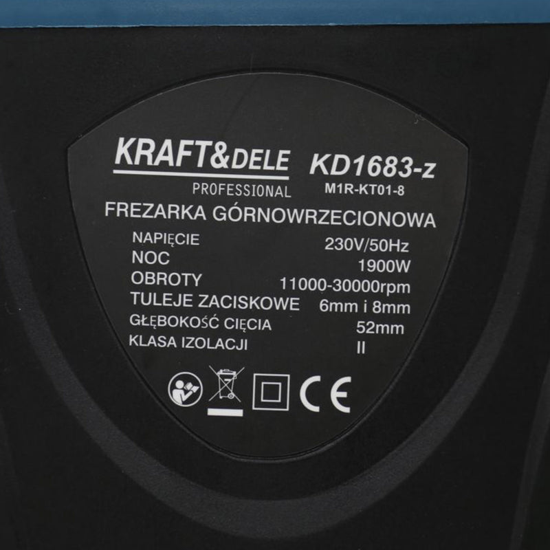 Freza prelucrare lemn Kraft&Dele KD1683-Z, 1900W