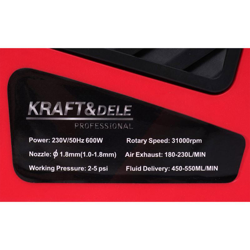 Pistol de vopsit Kraft&Dele KD1654, electric 600W, Փ 1.8 mm, 1000ml