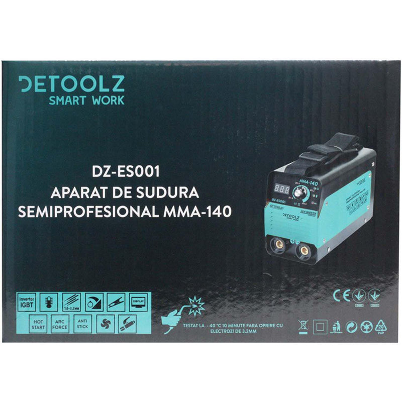 Aparat de sudura Detoolz DZ-ES001, MMA-140A, 220V,
