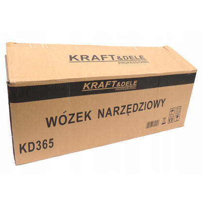 Carucior de atelier cu roti Kraft&Dele KD365, 3 rafturi