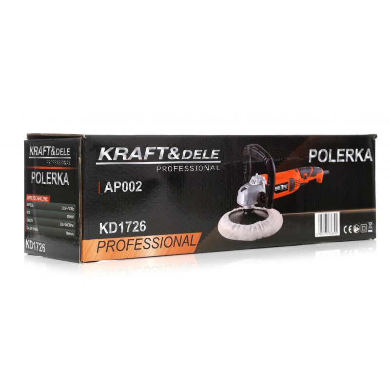 Masina de lustruit si polisat Kraft&Dele KD1726, 2600 W, 180 mm, turatie reglabila