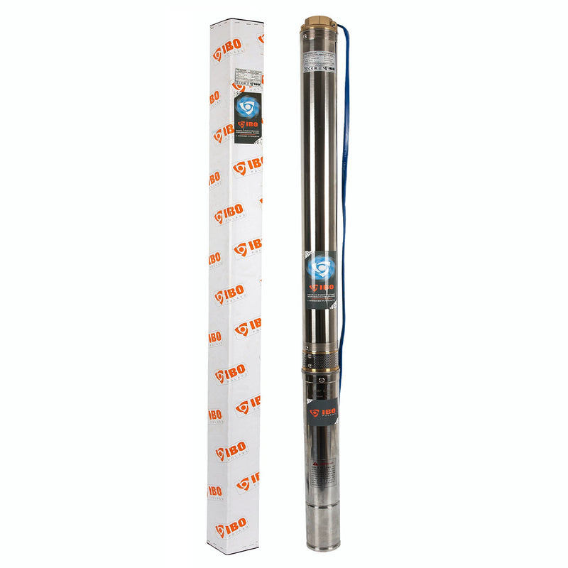 Kit hidrofor 50L cu pompa submersibila IBO Dambat 3SDM24, 0.75KW, debit 100l/min, H refulare 80m, racord 1.25 toli, rezistenta la nisip