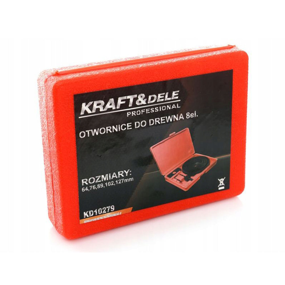 Set carote pentru Gips si Lemn Kraft&Dele KD10279, 64-127mm