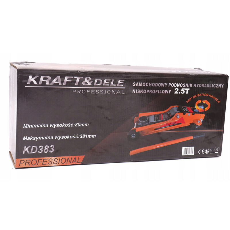 Cric hidraulic Kraft&Dele KD383, 2.5 tone, 85-381mm