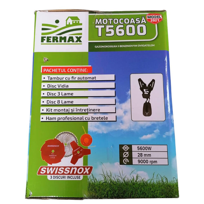 Motocoasa Fermax T5600, motor 4 timpi 7CP + Accesorii incluse