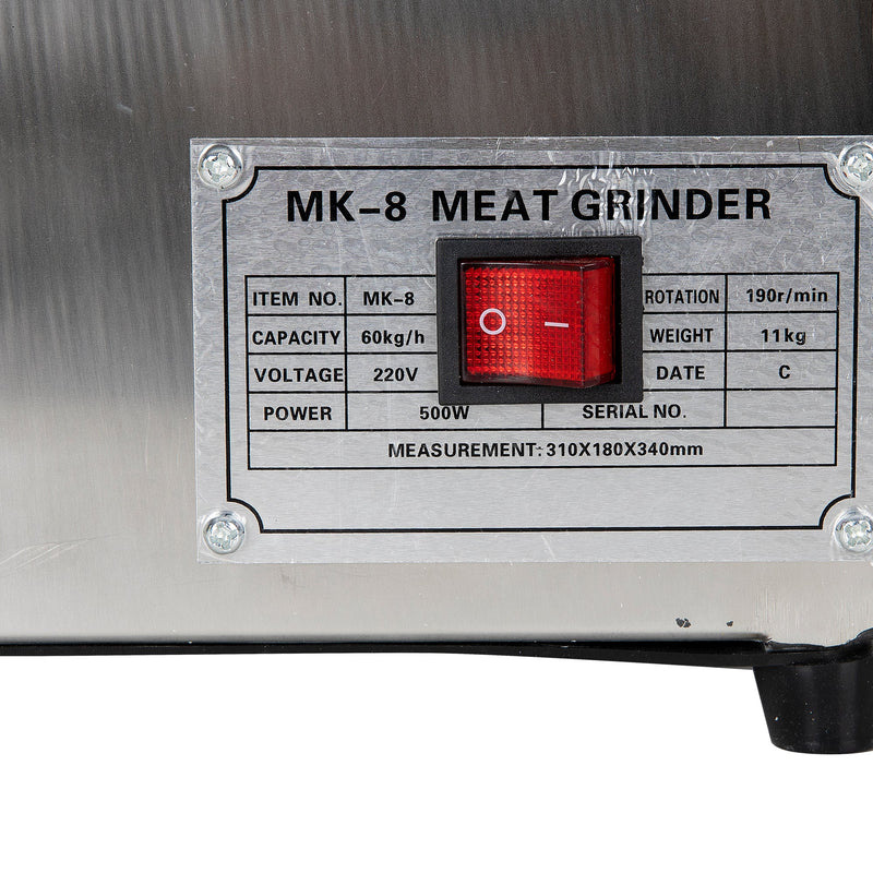 Masina de tocat carne electrica profesionala Alpin Profi MK-8, 500W, 80 Kg/ora, 11.5Kg, constructie Inox ( PRODUS RESIGILAT )