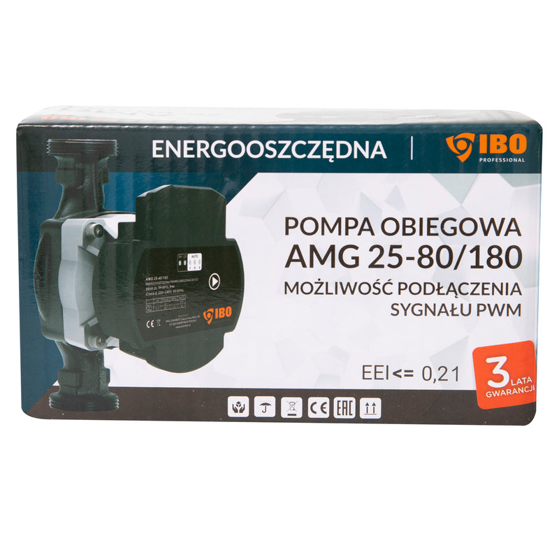 Pompa recirculare centrala IBO Dambat AMG 25-80/180, 65l/min, 65W