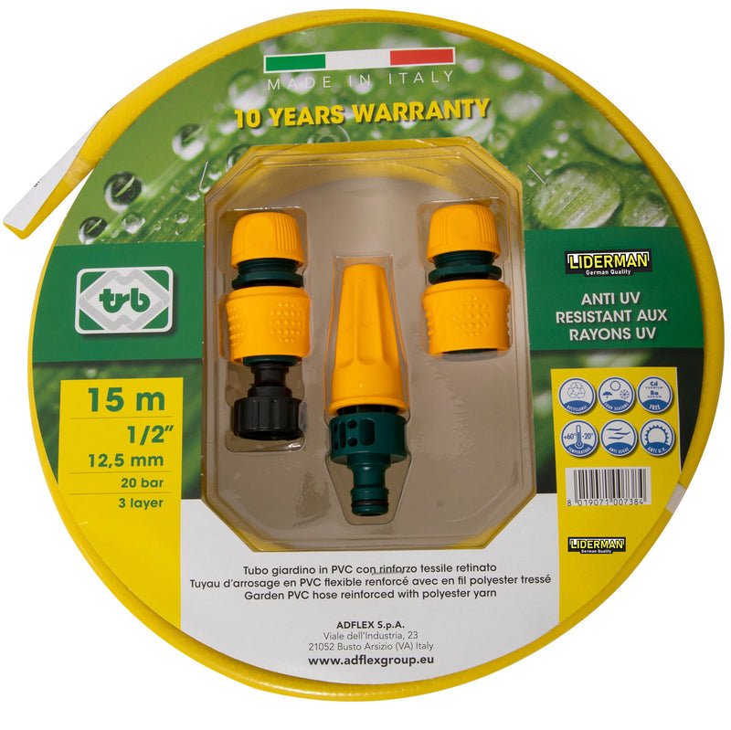 Kit udat pentru gradina Liderman Jolly PJA1515, 1/2, 12.5 mm, rola 15m