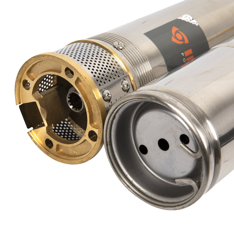 Kit hidrofor 100L vertical/orizontal cu pompa submersibila IBO Dambat 4SDM3/18, 1.5kW, debit 94l/min, refulare 135m, racord 1.5